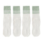 2-Pair Set Gradient Mid-Calf Grip Socks with Soft Seamless Toe and Anti-Slip Bottom for Yoga or Sneakers
