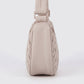 Ruched Crescent Shoulder Bag with Knotted Wide Adjustable Shoulder Strap 11.8x3.5x6.3in