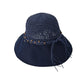 Wide Brim Straw Sun Hat Breathable Crochet Summer Hat with Decorative Band