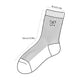 3-Pair Bow Embroidered Crew Socks Set, Ribbed Knit Casual Hosiery