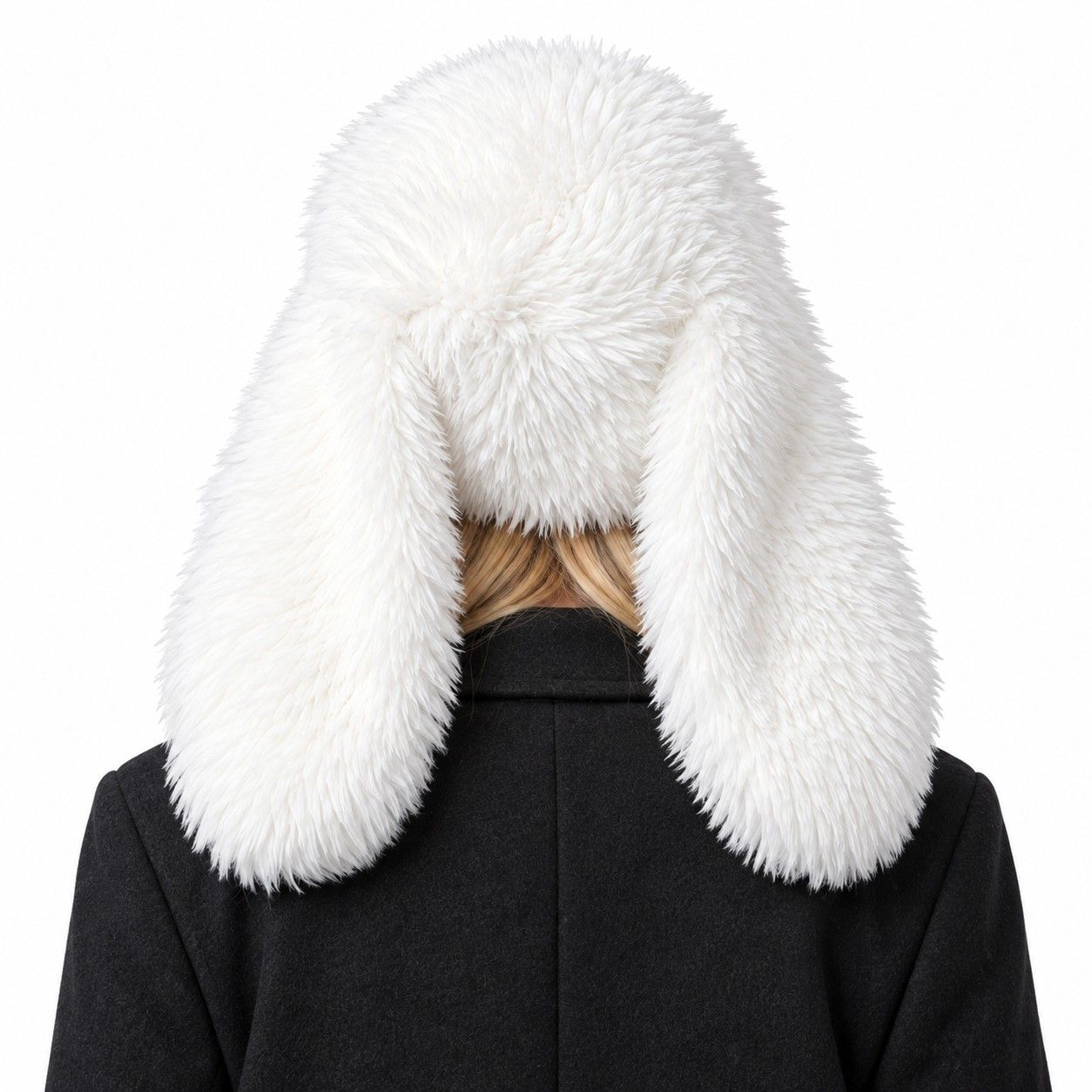 Faux Fur Trapper Hat Long Ear Flaps Plush Winter Hat