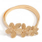 Triple Rose Thin Metal Waist Belt Adjustable Minimalist Floral Waist Jewelry 47.2in