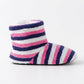 Striped Fuzzy Slipper Boots  US 5-10.5