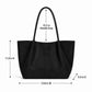 Faux Suede Tote Bag with Removable Zip Pouch and Double Shoulder Handles