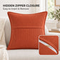 2 Pack Soft Ribbed Corduroy Throw Pillow Covers 18 x 18 Inch Solid Color