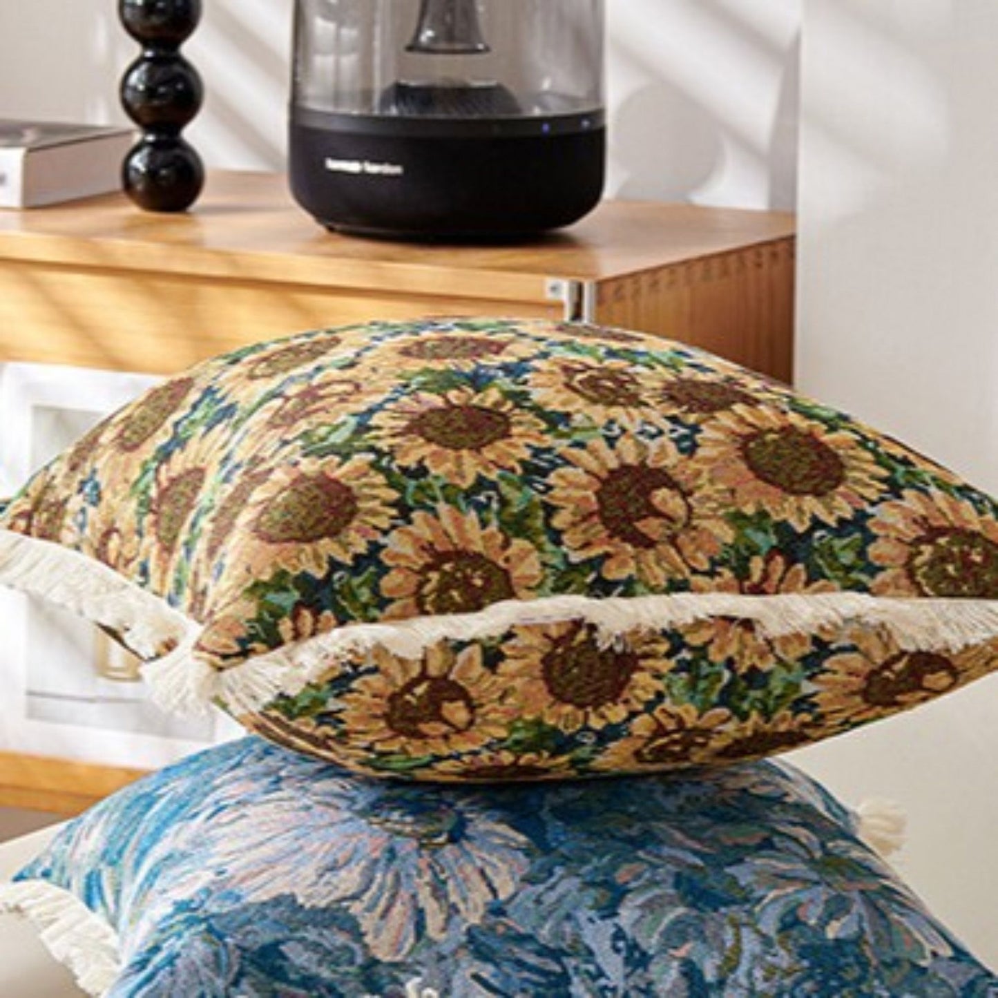 Cotton Throw Pillow 17.7*17.7 in Soft Decorative Cushion for Sofa Bed Chair