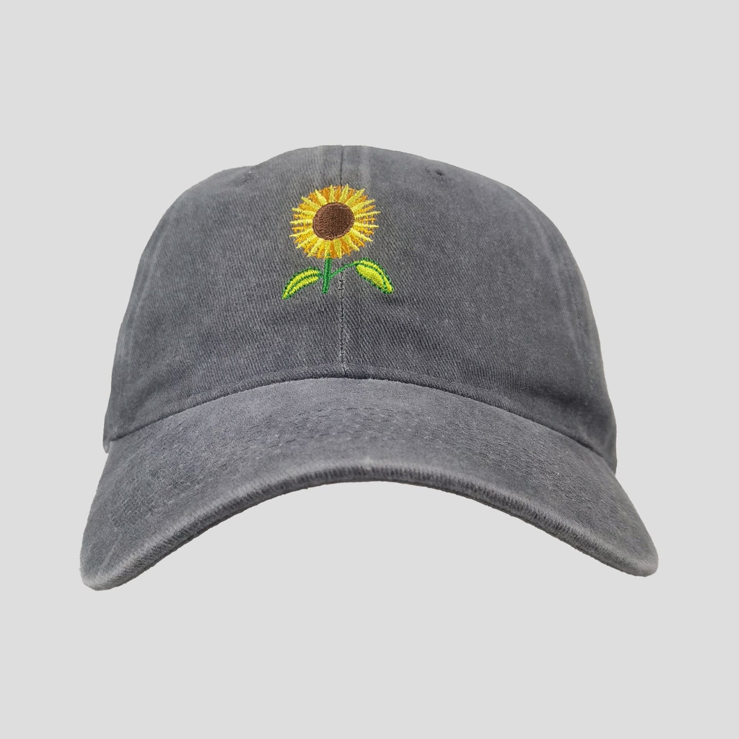 Women's Baseball Cap with Sunflower Embroidery