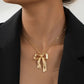 Women's Bow - Shaped Pendant Necklace