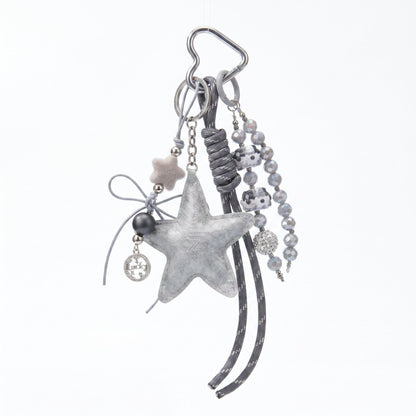 Bag Charm with Hanging Strap and Decorative Accents