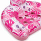 Inflatable Pool Lounger with Tropical Leaf Print and Cup Holders