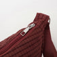 Plaid Nylon Crescent Shoulder Bags with Adjustable Strap Lightweight Casual Crossbody Bag