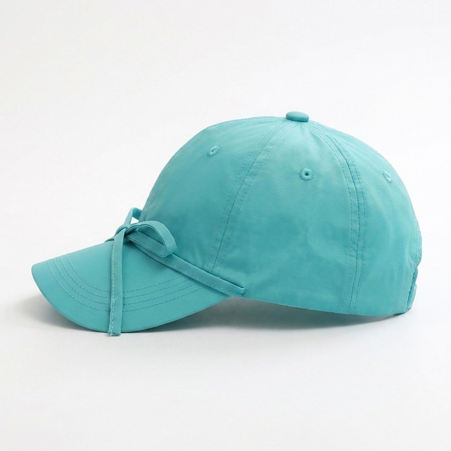 Women's Baseball Cap with Bow Tie Detail Adjustable Strap Casual Hat