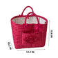Large Quilted Storage Caddy Organizer Tote with Handles