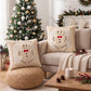 Christmas Gingerbread Throw Pillow Cover Plush Decorative Cushion Cover for Sofa Bed