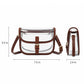 Clear Crossbody Handbag with Adjustable Strap and Buckle Flap Closure