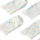 3-Pack Womens Cotton Ruffle Crew Socks with Cute Pattern Design