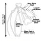 Heart Mirror Bag Charm with Beads and Cord Tassels