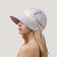 Womens Wide Brim Baseball Cap Bundle with UV Protection Ponytail Hole and Ventilated Eyelets Casual Outdoor Style