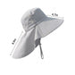 Wide Brim Sun Hat with Neck Flap Breathable Mesh Panel and Lightweight Outdoor Design