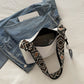 Soft Crossbody Bag - Adjustable Patterned Strap Shoulder Bag for Casual Daily & Stylish Outings
