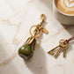Glitter Pear Keychain and Bag Charm