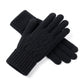 Knit Winter Gloves with Ribbed Cuffs 7.8 x 3.3in