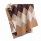 Argyle Bow Print Oversized Scarf Soft Wrap Shawl with Fringe Edge 70.8*25.6 Inches
