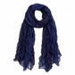 Lightweight Floral Crinkle Long Scarf
