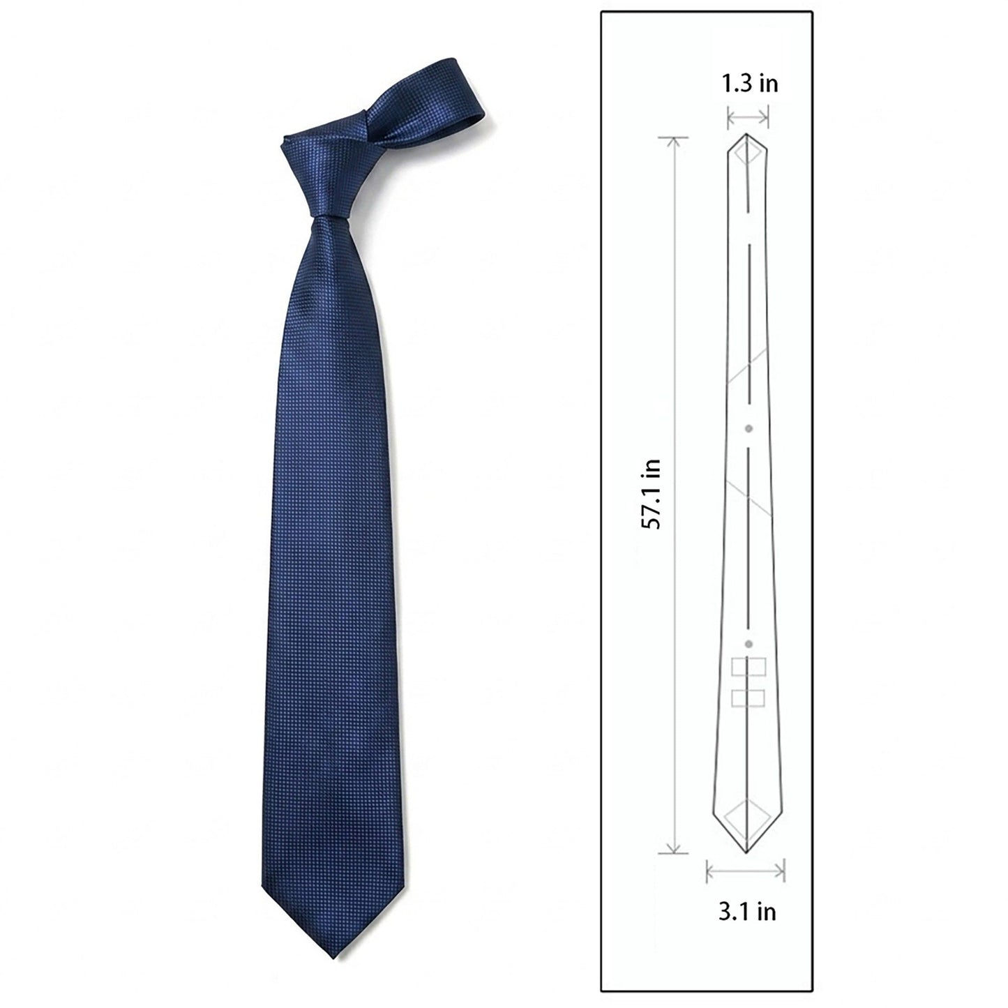 Men's Micro Dot Texture Tie Fine Woven Pattern Necktie Subtle Solid Look 57 Inch Length 3.1 Inch Width Formal Business Accessory