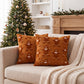 Christmas Gingerbread Man Throw Pillow Cover Textured Decorative Cushion Case for Sofa Bed
