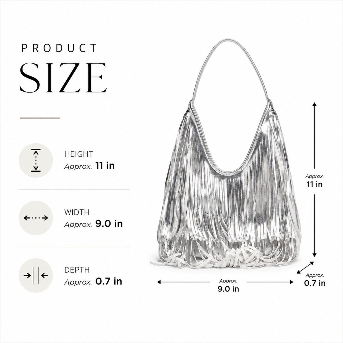 Fringe Shoulder Bag Beige Suede Look Boho Hobo Purse with Long Strap