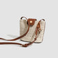Crochet Crossbody Bag with Flap Closure and Adjustable Strap