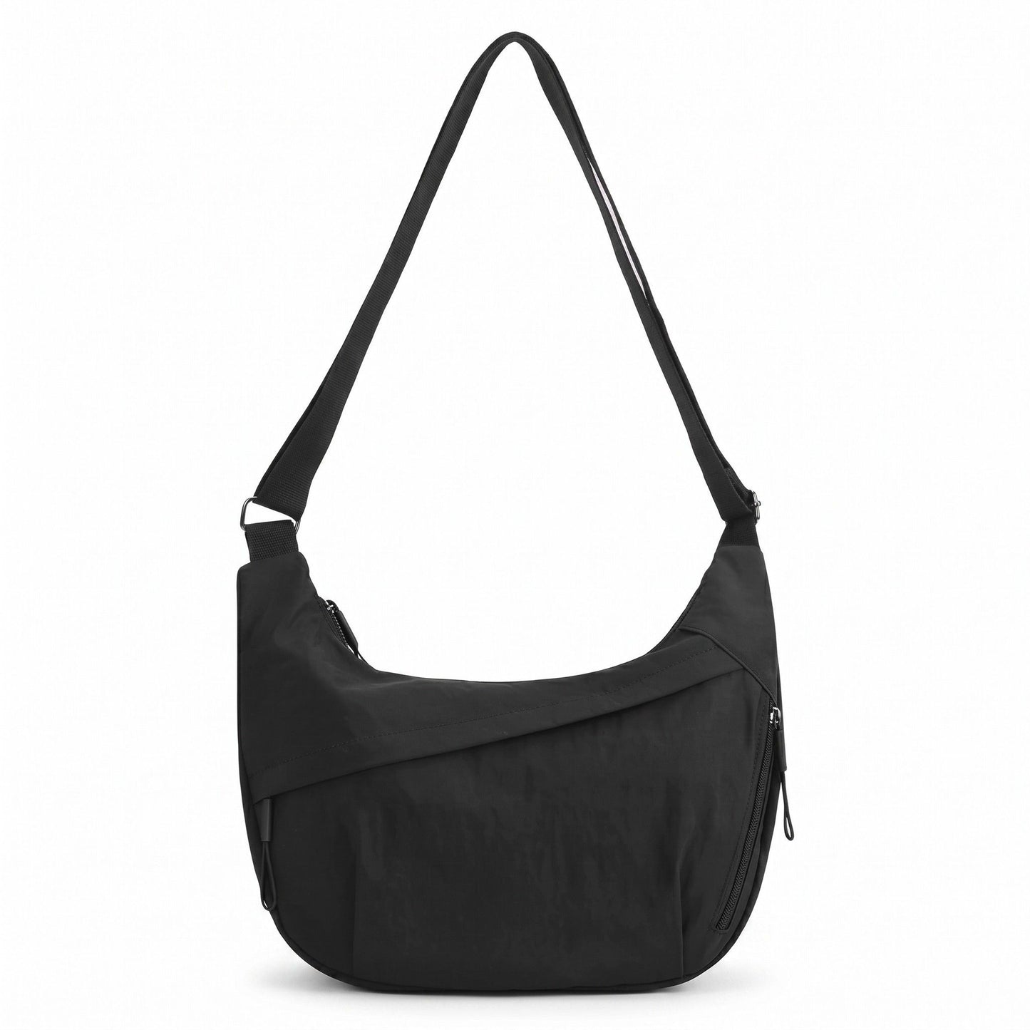 Nylon Crossbody Bag with Adjustable Strap Lightweight Shoulder Sling Bag with Zip Pockets