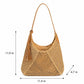 Woven Paper Fiber Shoulder Tote Bag Large Capacity Crochet Handbag with Tassel Accent