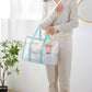 Transparent Mesh Beach Tote Bag - Waterproof Travel Shoulder Bag
