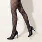 Sheer Plaid Pattern Tights with Stretch Fit and Elegant Mesh Design