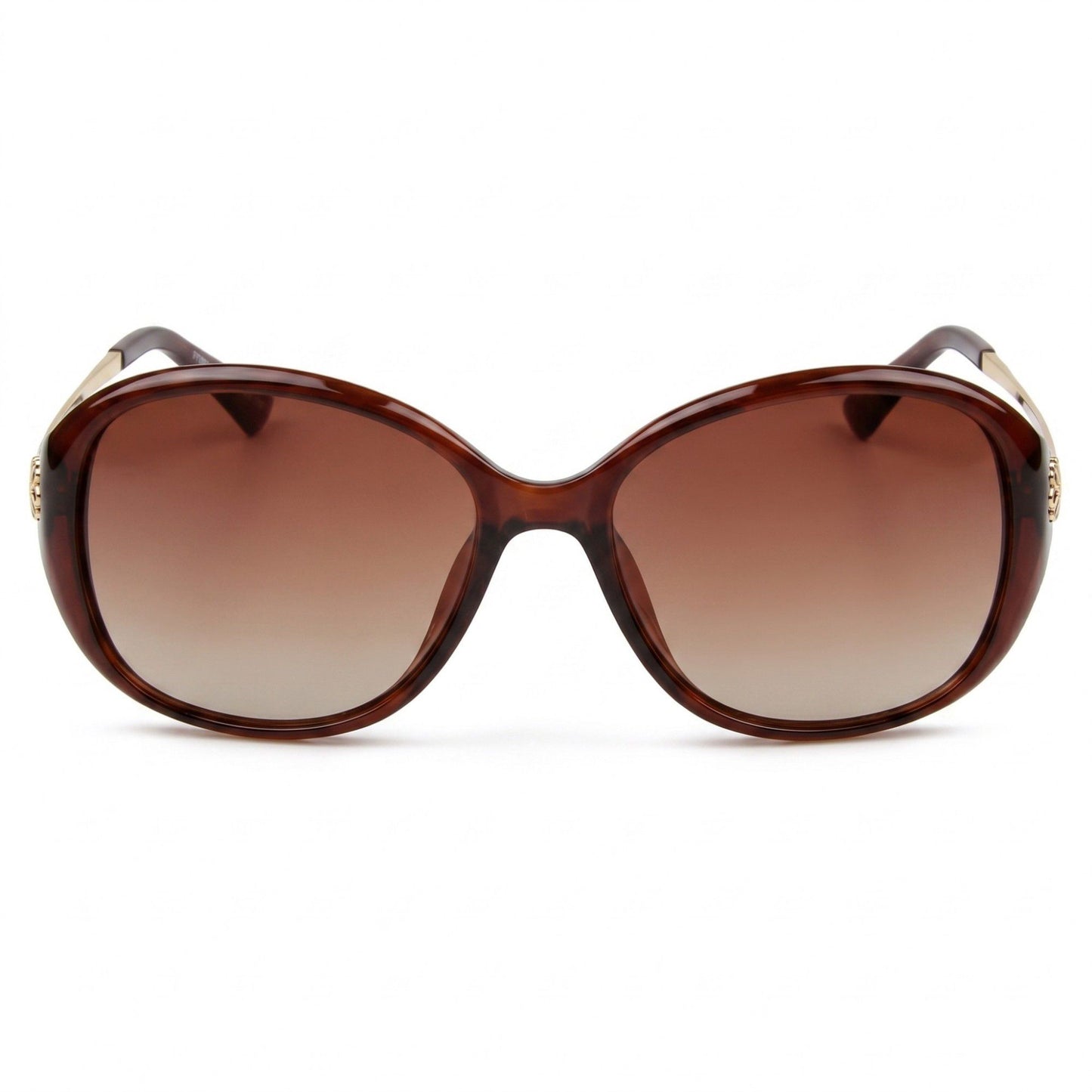 Oversized Cat-Eye Frame Sunglasses with Gradient Lenses and Elegant Temple Detail