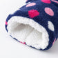 Striped Fuzzy Slipper Boots  US 5-10.5