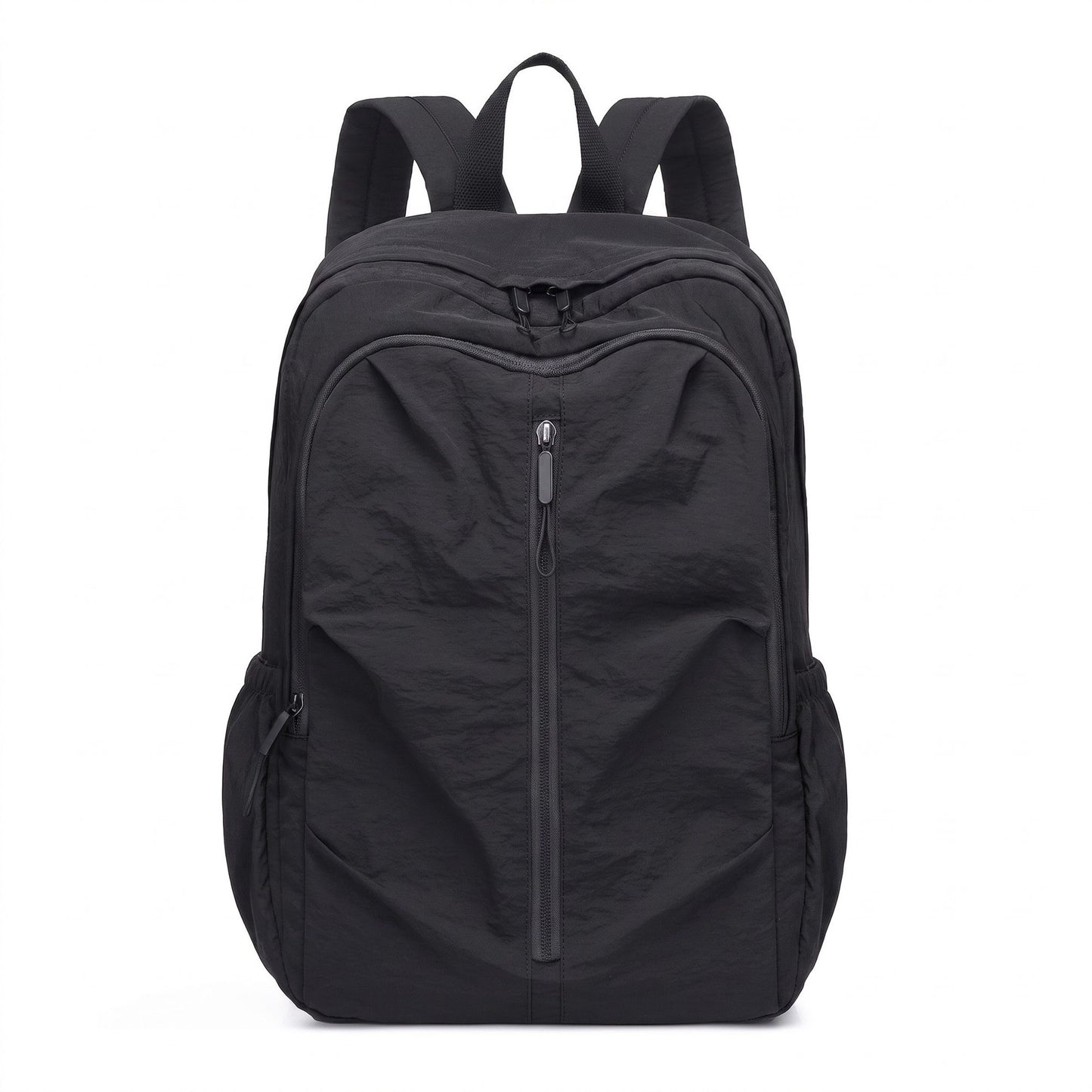 Lightweight Travel Backpack with Large Front Zip Compartment Side Pockets and Padded Shoulder Straps