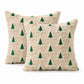 2 Pack Christmas Tree Pom Pom Decorative Throw Pillow Covers
