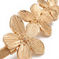 Triple Rose Thin Metal Waist Belt Adjustable Minimalist Floral Waist Jewelry 47.2in
