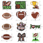 12 PCS Football Iron On Patches Game Day Rugby Helmet Embroidered Applique Clothing DIY Accessory for Hat Jacket Jeans Uniform Backpack