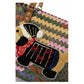 Woven Bamboo Handle Tote Handbag with Whimsical Dachshund Applique, Structured Shape and Roomy Interior