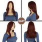 22 Inch Long Wavy Wig Heat-Resistant Synthetic Fiber for Daily and Party Use