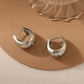 Women's Brass Huggie Hoop Earrings
