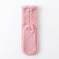 Fuzzy Bear Crew Socks 2 Pair US 5-10.5