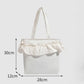 Ruffle Tote Bag for Women, Large Capacity Shoulder Bag for Work, Travel & Everyday Use