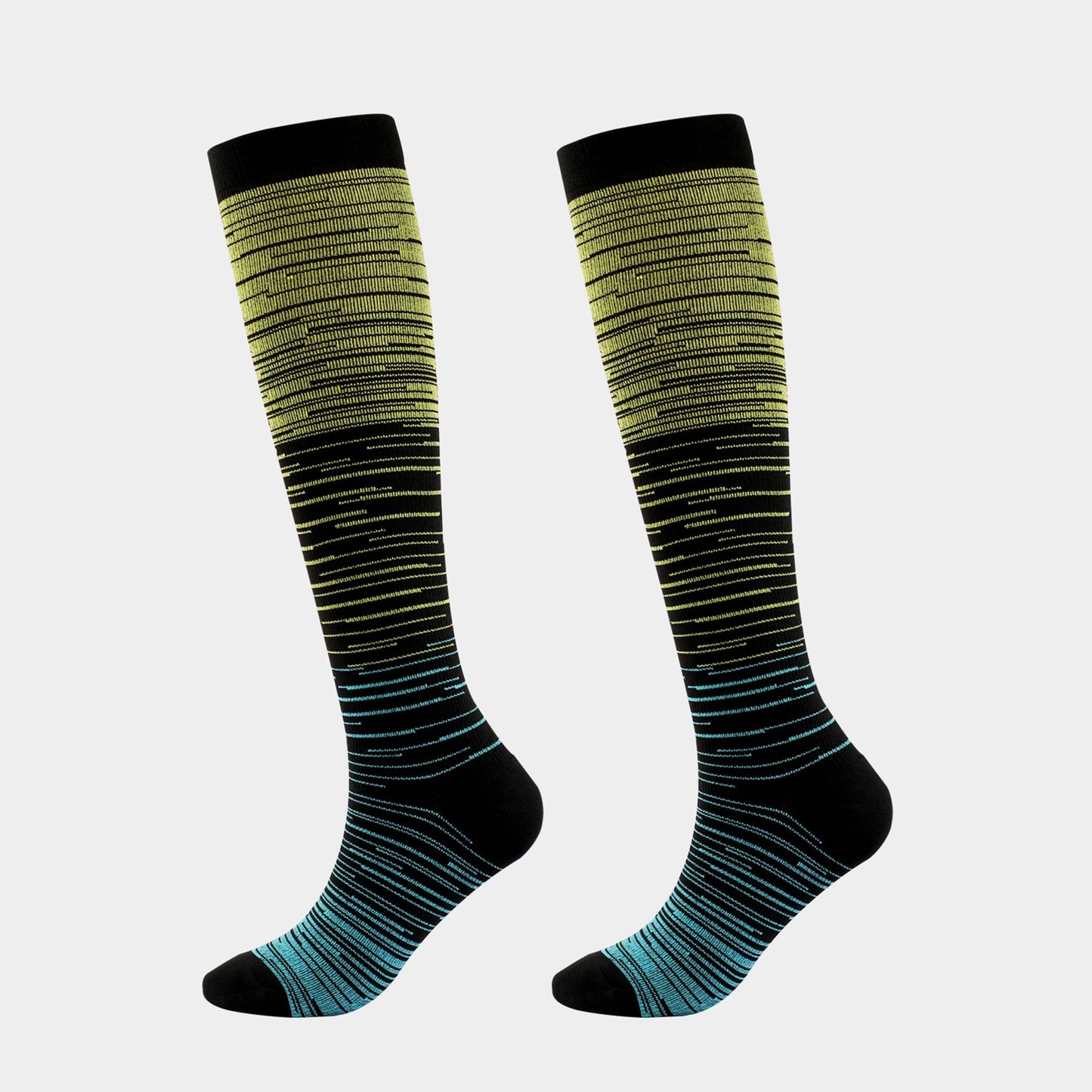6pk Professional Athletic Compression Socks - Gradient Pressure Knee-High Socks for Fitness, Running & Recovery
