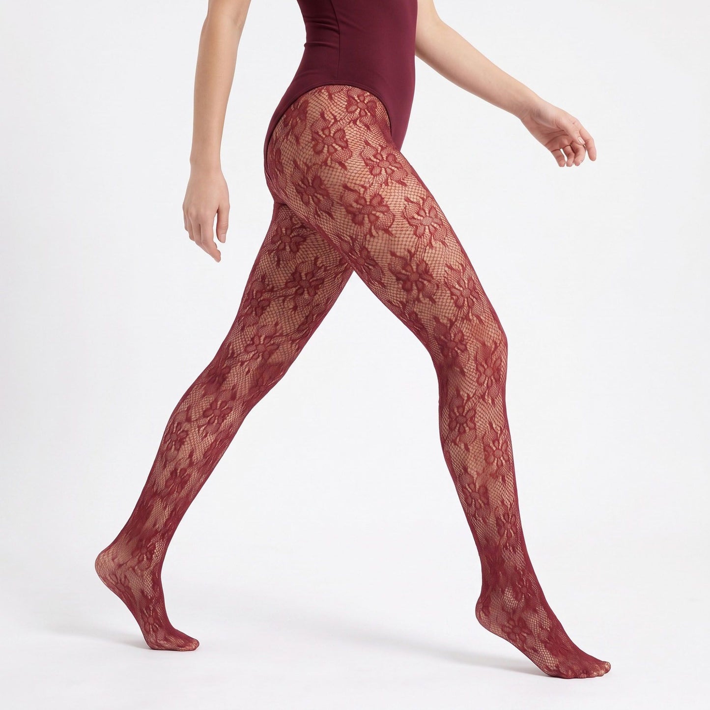 2-Piece Floral Lace Pattern Tights
