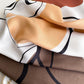 Abstract Art Satin Square Scarf with Braided Border Trim 35.5x35.5in